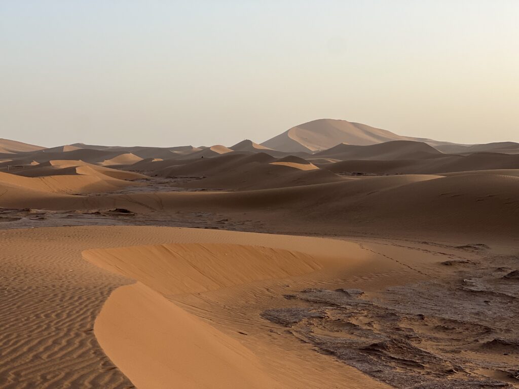 Erg Chegage and the surrounding orange sand dunes, Morocco’s largest sand dunes