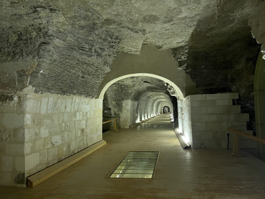 Long underground corridor housing the sarcophagus’ of Apis
