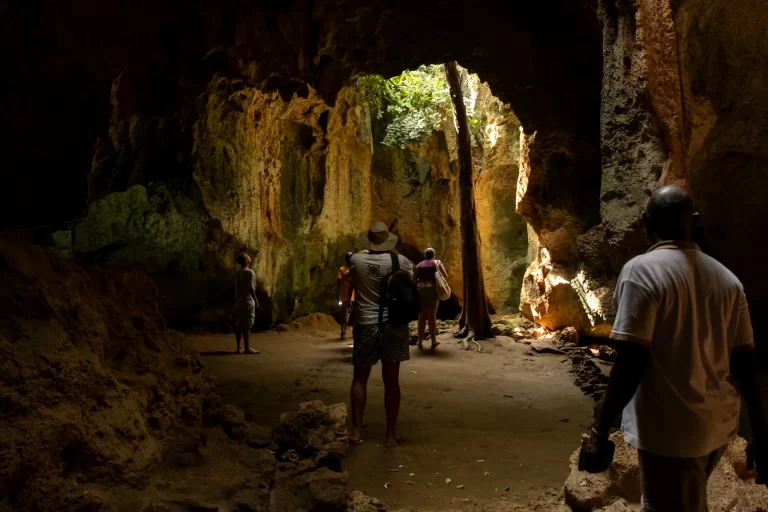 Entrance to Shimoni Slave Caves in Kenya, Africa