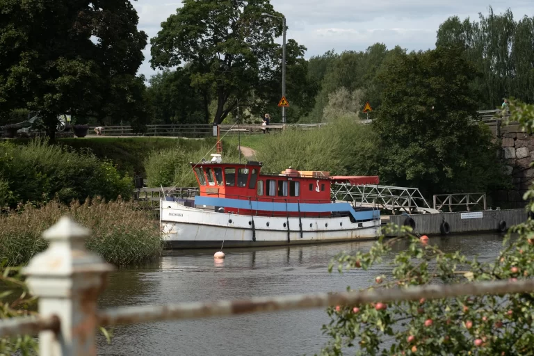 Finland winter landscape with snow and northern lights