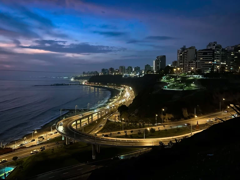 Historic center of Lima Peru with colonial architecture