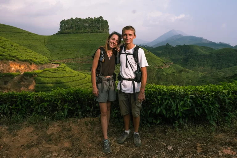 Bailey enjoying the tea plantations of Munnar India