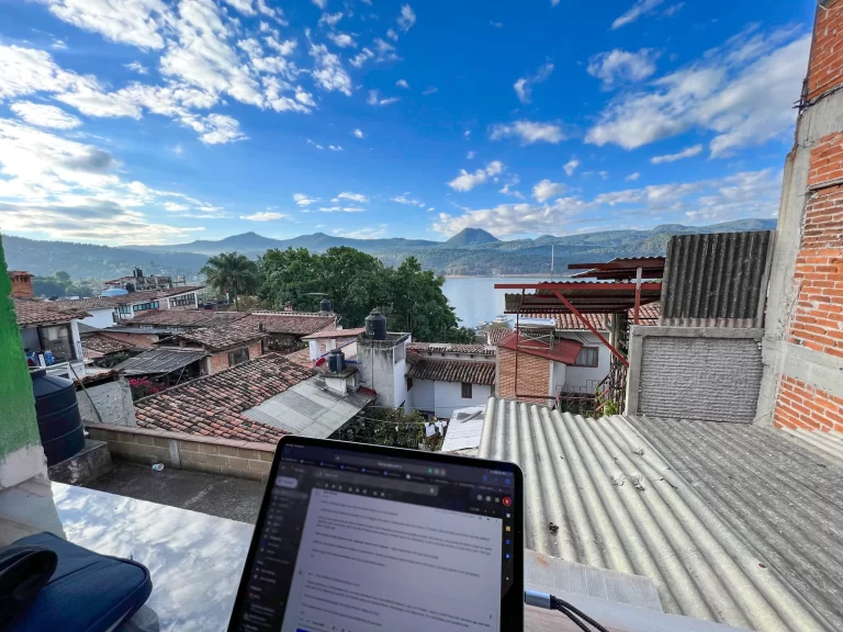 Valle de Bravo Mexico lake with mountains and colonial town